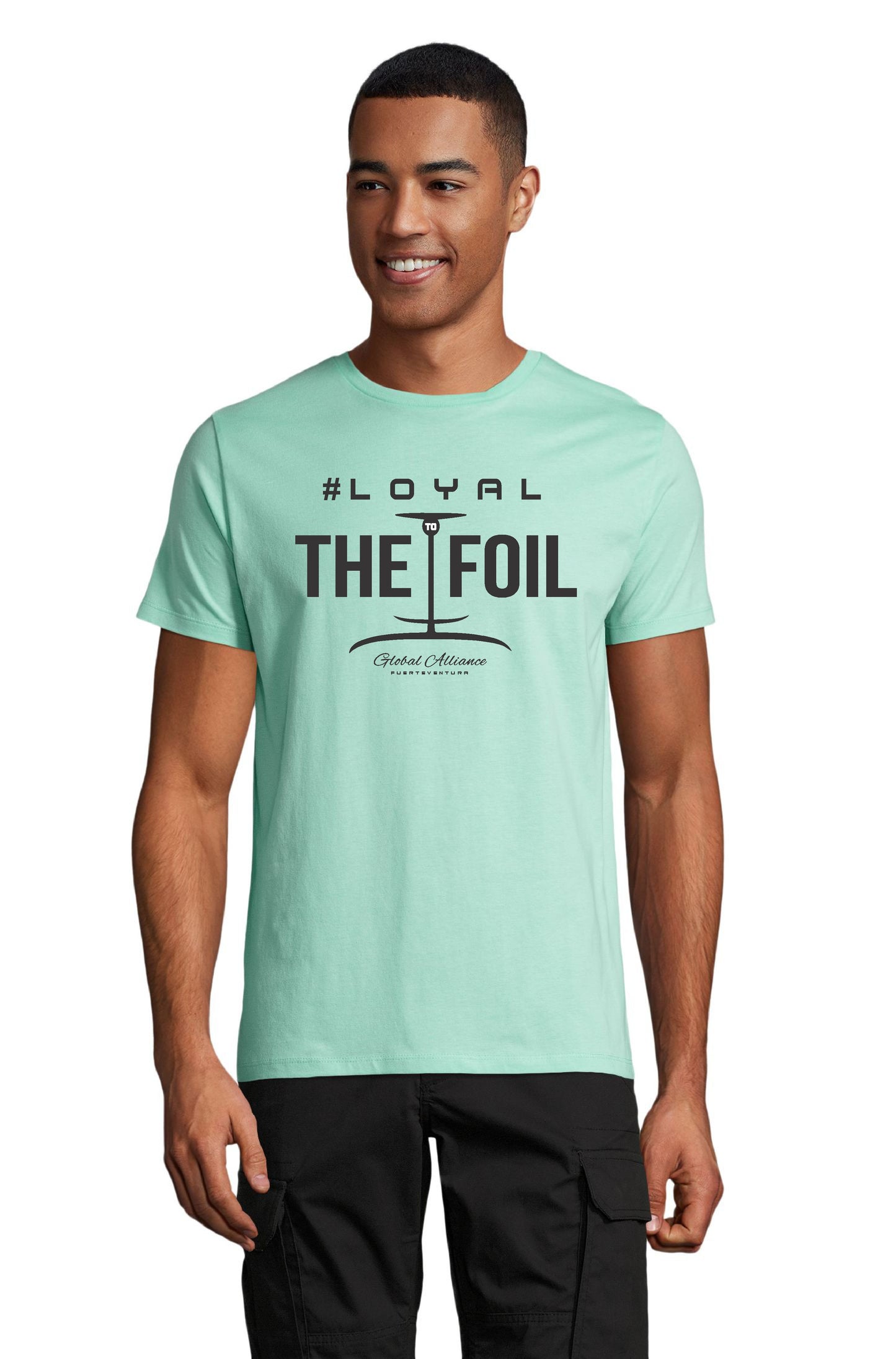 Loyal To The Foil T-Shirt - "Hydrofoil Logo" - Coral Red