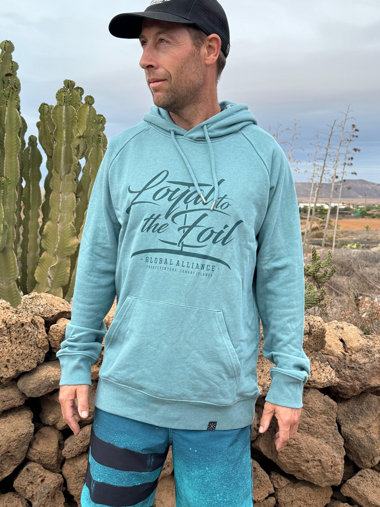 #Loyal To The Foil Pullover Hoodie "Script Logo" - Grey Blue - FREE MERCH INCLUDED!