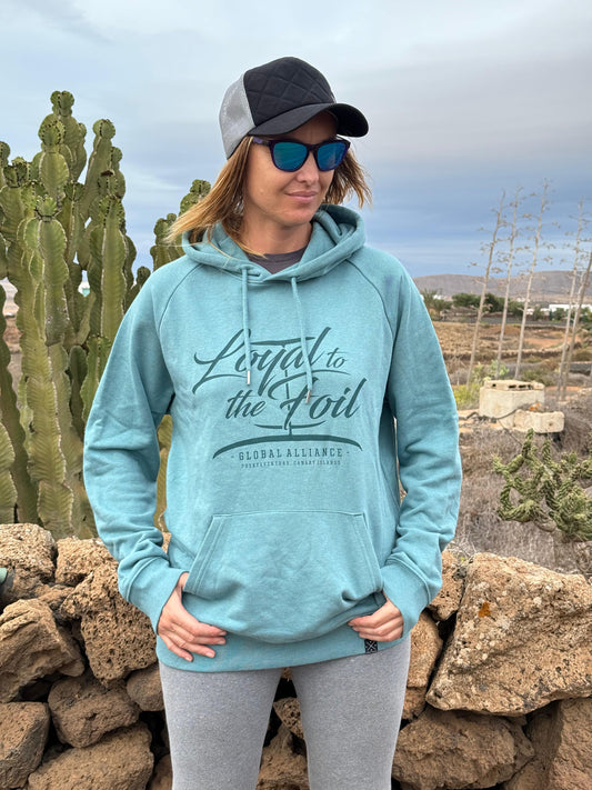 #Loyal To The Foil Pullover Hoodie "Script Logo" - Grey Blue - FREE MERCH INCLUDED!