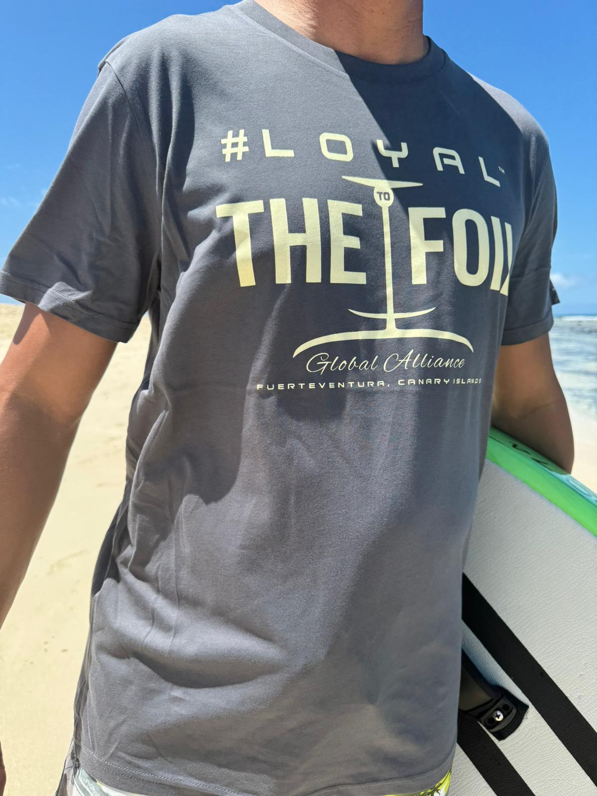 Loyal To The Foil Organic T-Shirt "Hydrofoil Logo" - Anthracite