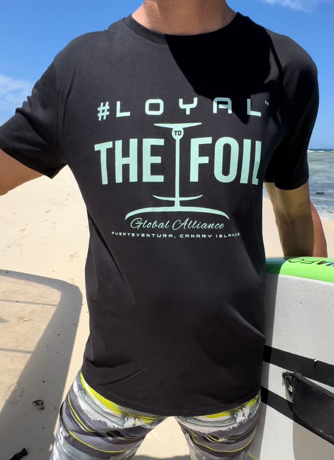 Loyal To The Foil Organic T-Shirt "Hydrofoil Logo" - Black / Mint