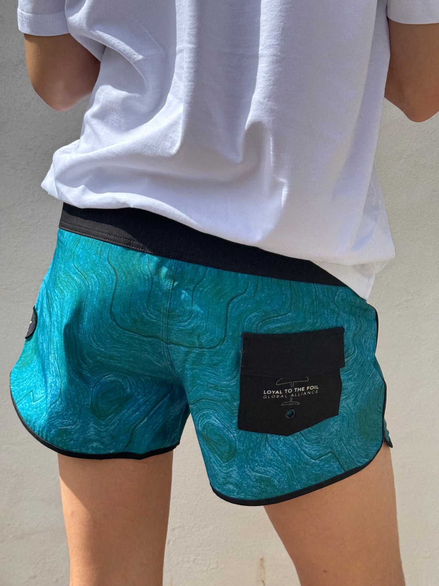 Womens Loyal To The Foil Stretch Eco Boardshorts - Ocean Depth - FREE MERCH INCLUDED!