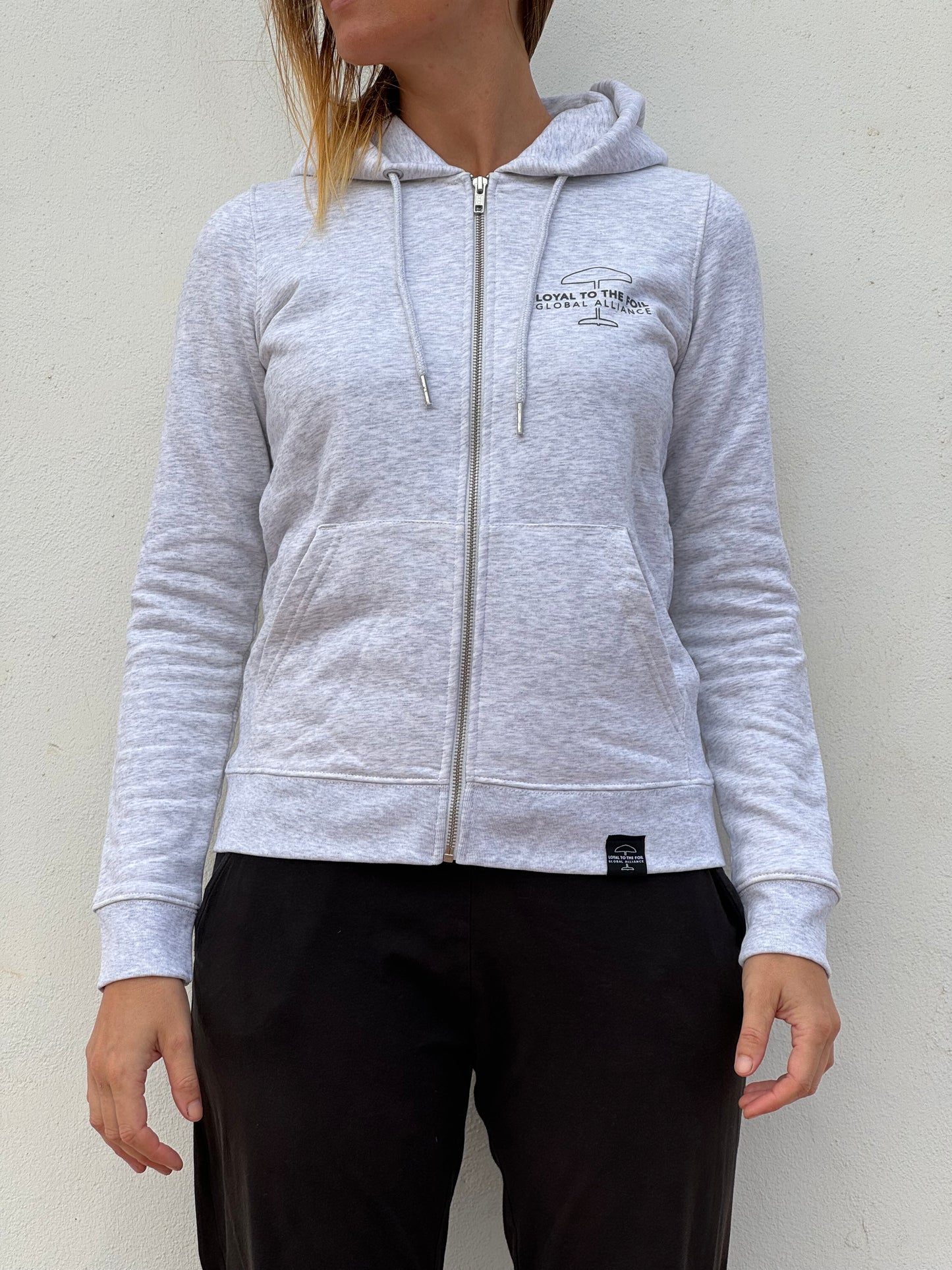 Womens Loyal To The Foil Zippie Hoodie - Ash Grey - FREE MERCH INCLUDED!