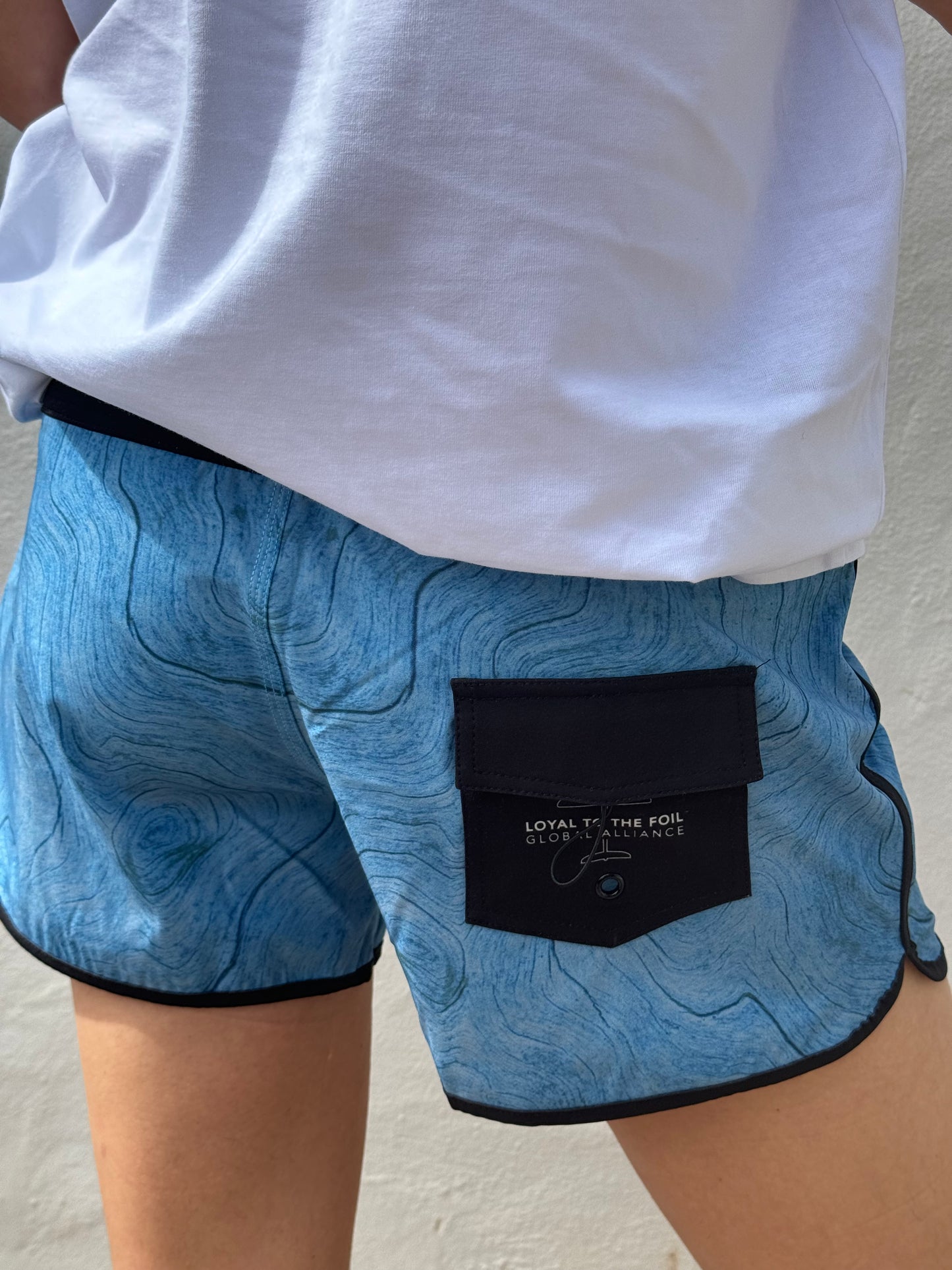 Womens Loyal To The Foil Stretch Eco Boardshorts - Sky Blue - FREE MERCH INCLUDED!