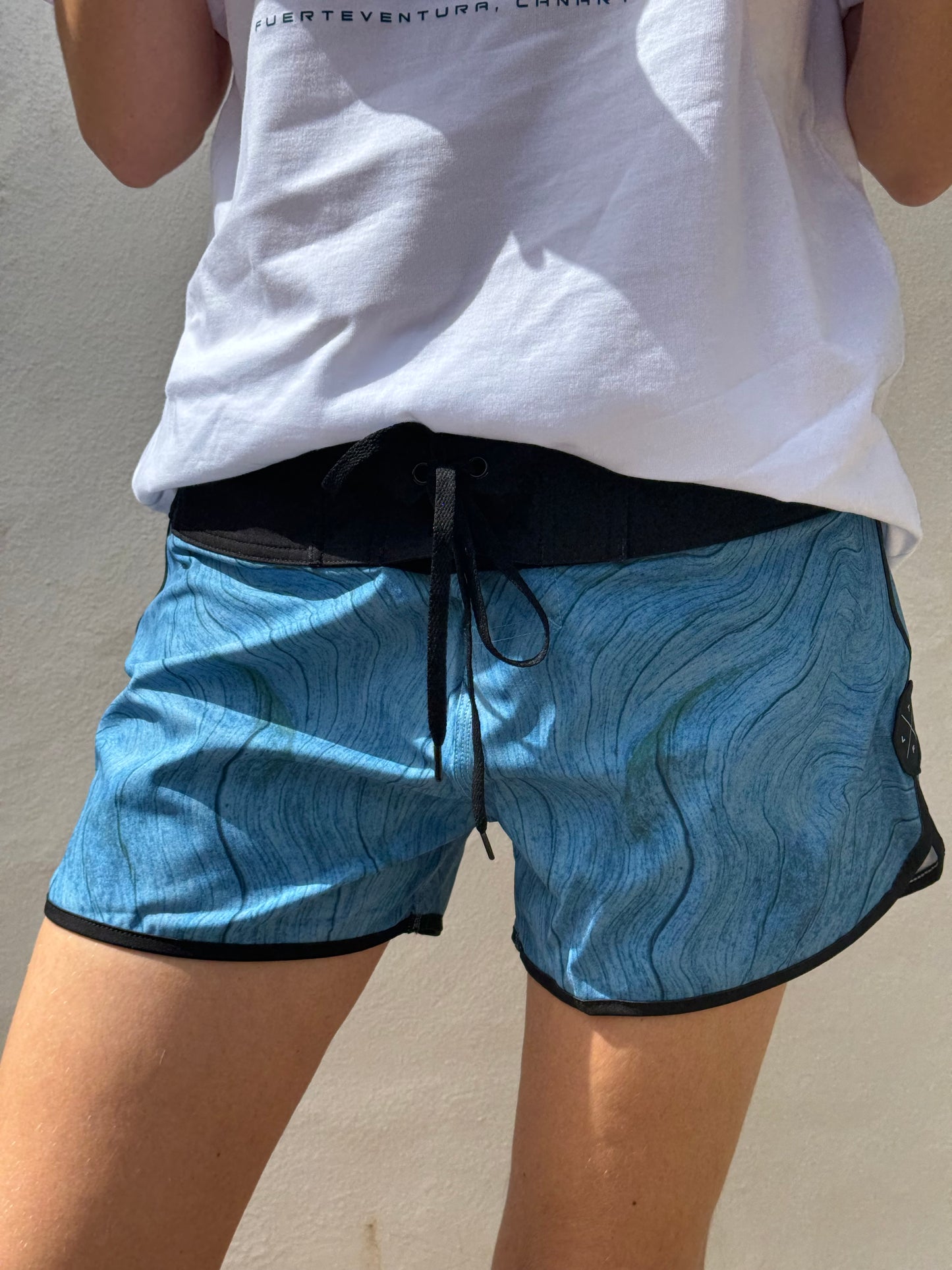 Womens Loyal To The Foil Stretch Eco Boardshorts - Sky Blue - FREE MERCH INCLUDED!