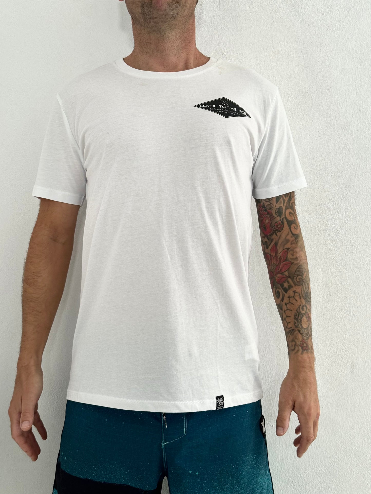 Loyal To The Foil Organic "Diamond/Fuselage" Logo T-Shirt - White