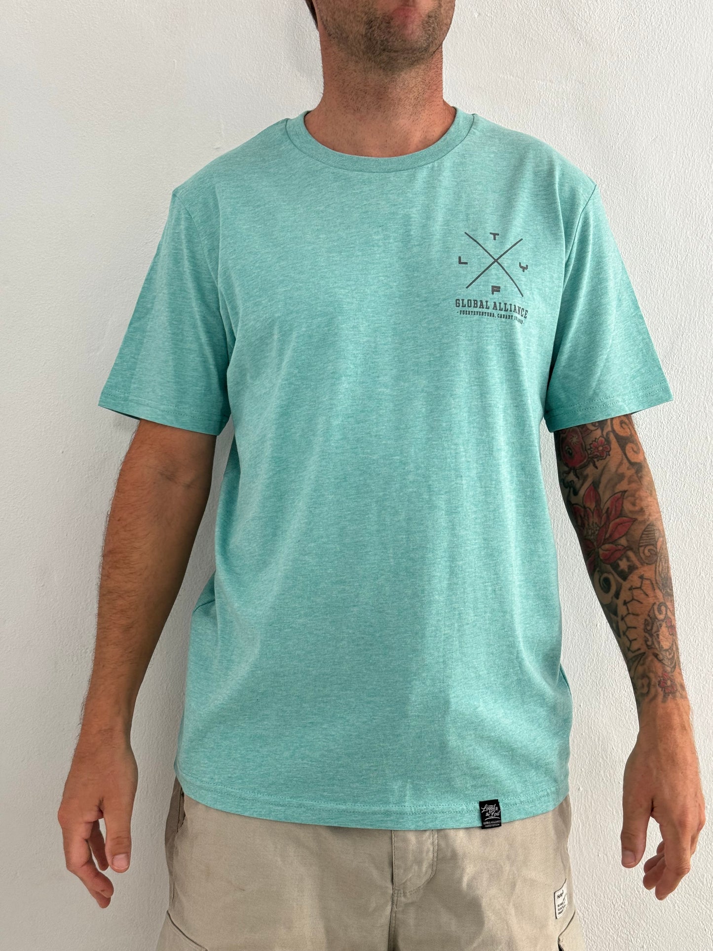 Loyal To The Foil 'X'/Hydrofoil T-Shirt - Heather Green / Black