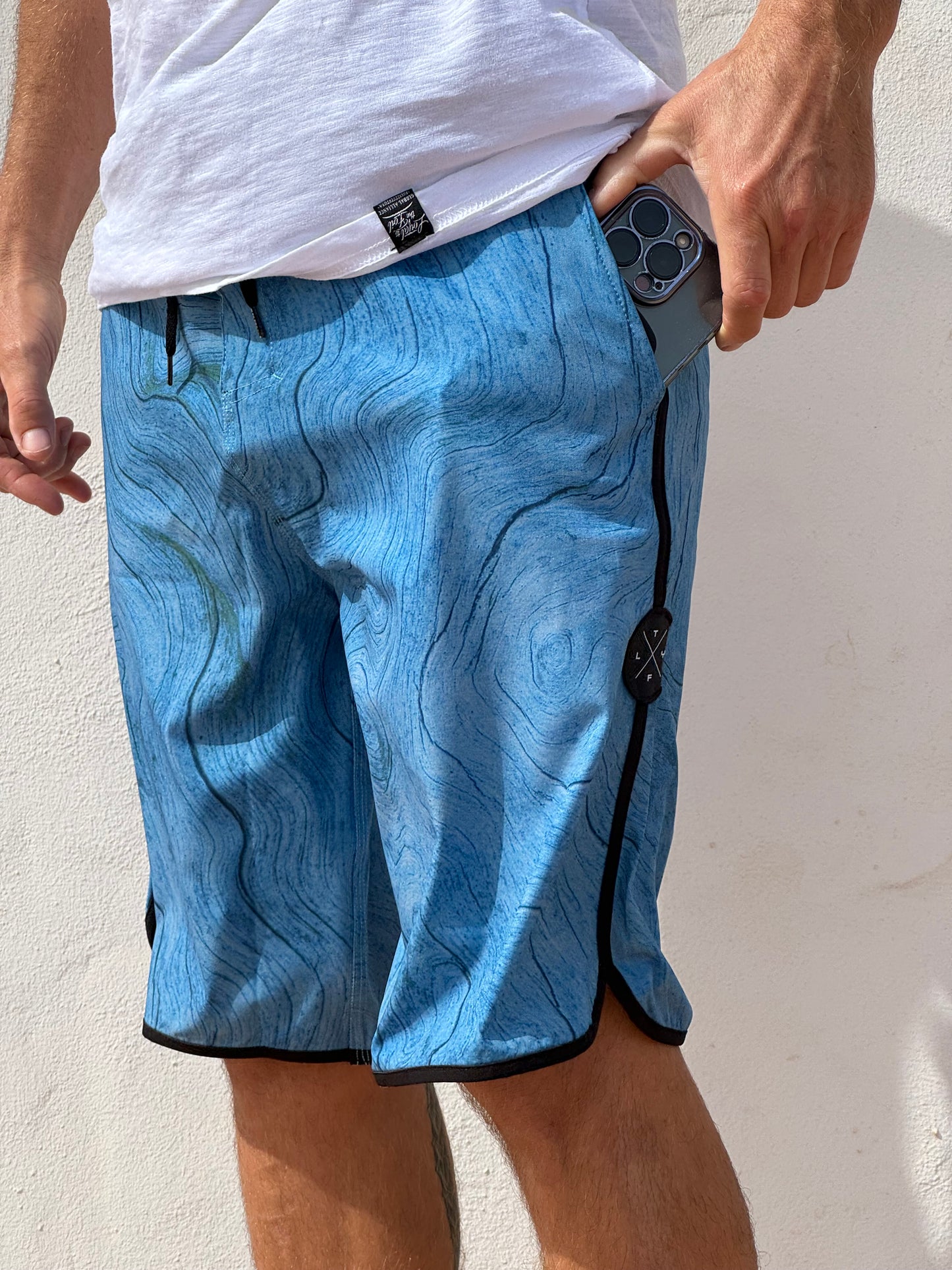 Loyal To The Foil Stretch Eco Boardshorts - Sky Blue - FREE MERCH INCLUDED!