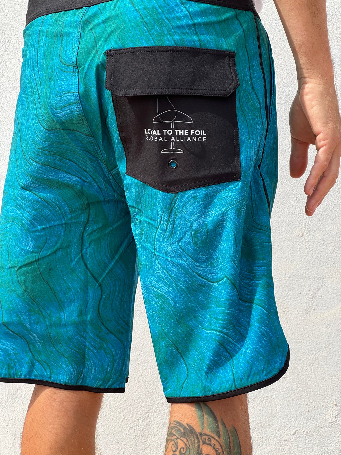 Loyal To The Foil Stretch Eco Boardshorts - Ocean Depth - FREE MERCH INCLUDED!