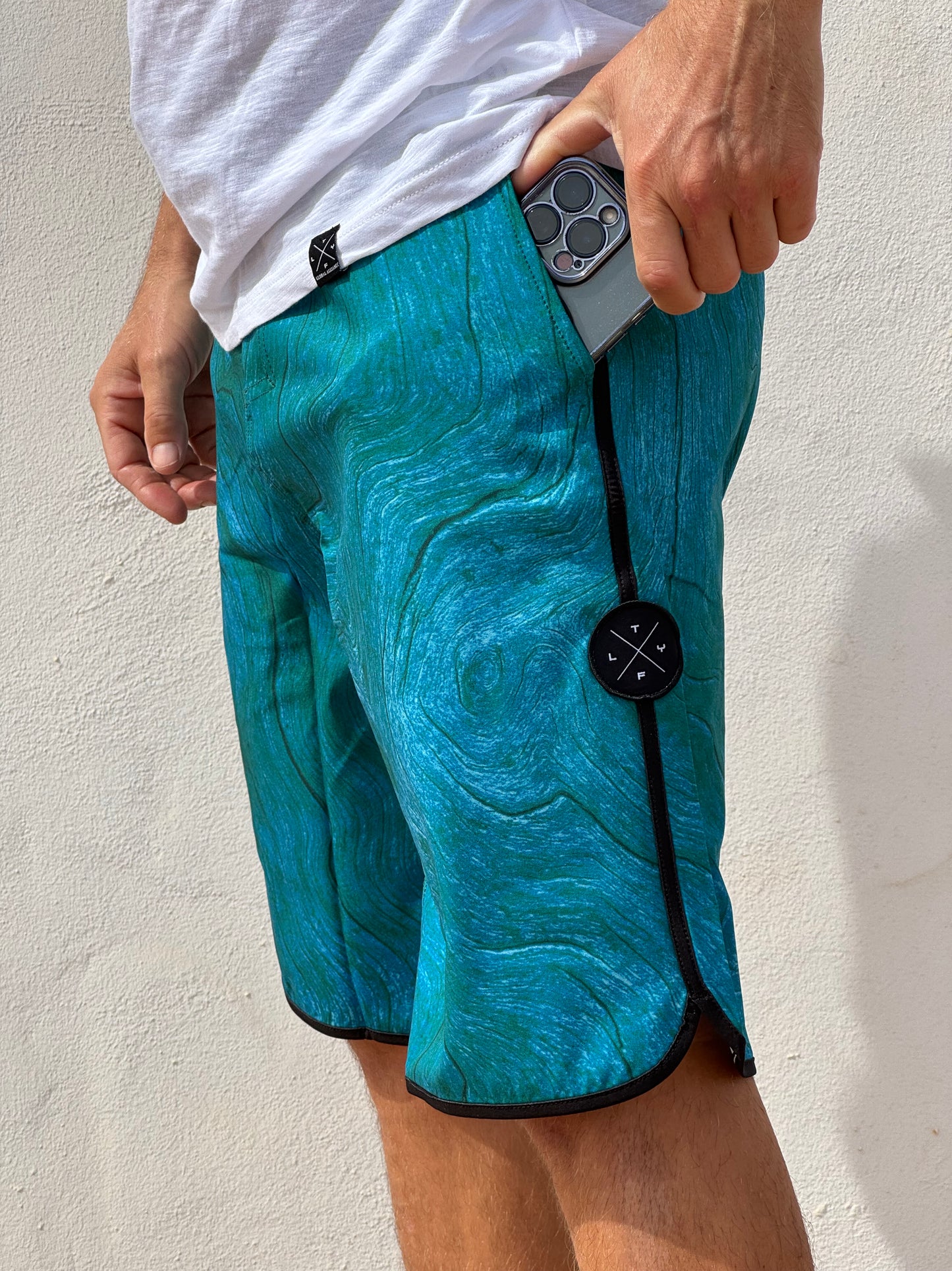 Loyal To The Foil Stretch Eco Boardshorts - Ocean Depth - FREE MERCH INCLUDED!