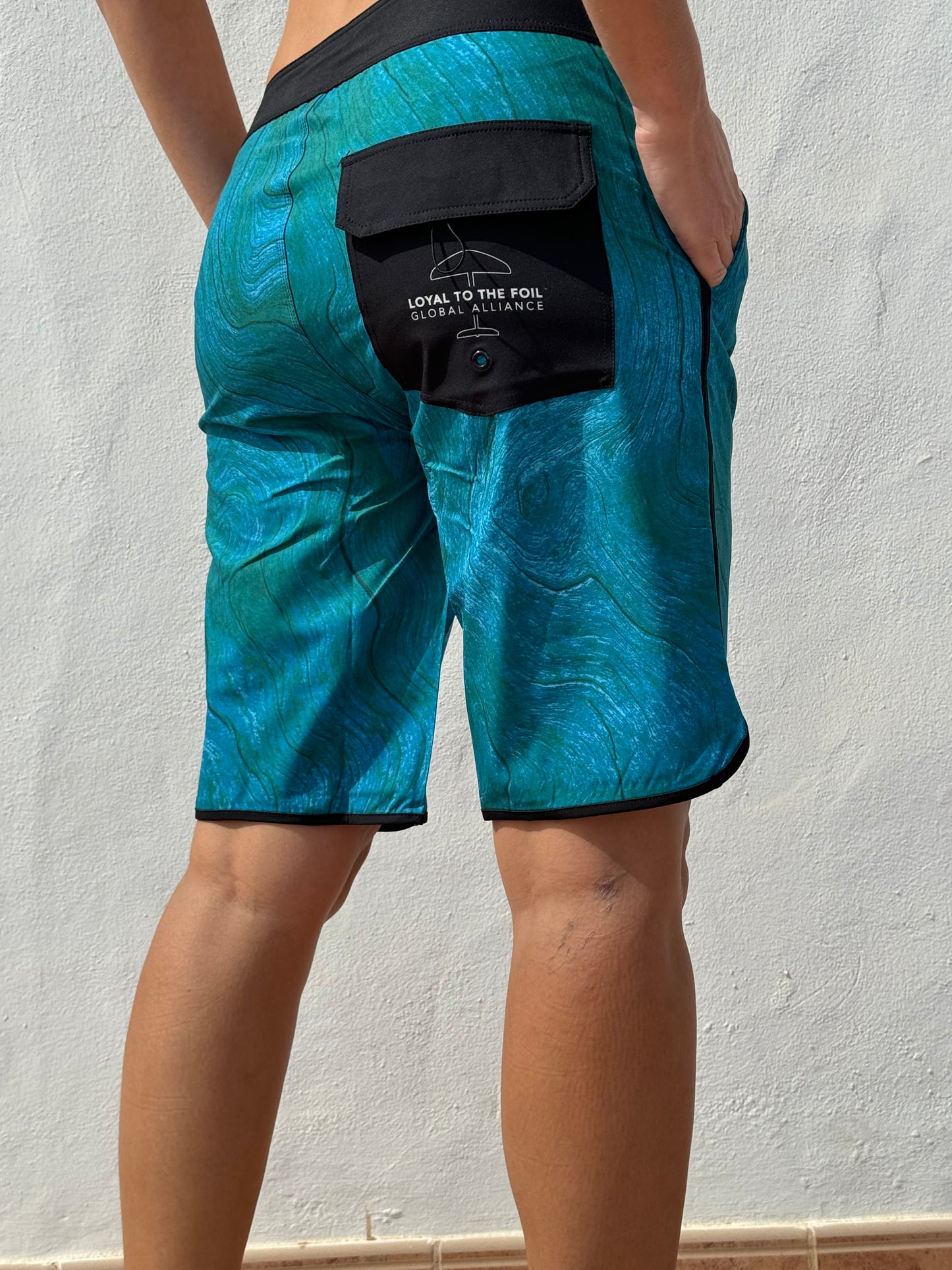 Loyal To The Foil Stretch Eco Boardshorts - Ocean Depth - FREE MERCH INCLUDED!