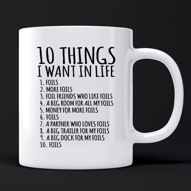 '10 Things' FOILS Coffee Mug + T-Shirt Combo: FREE Merch Included!!