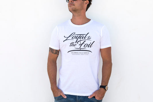 Loyal To The Foil Organic Cotton T-Shirt "Script Logo" - White