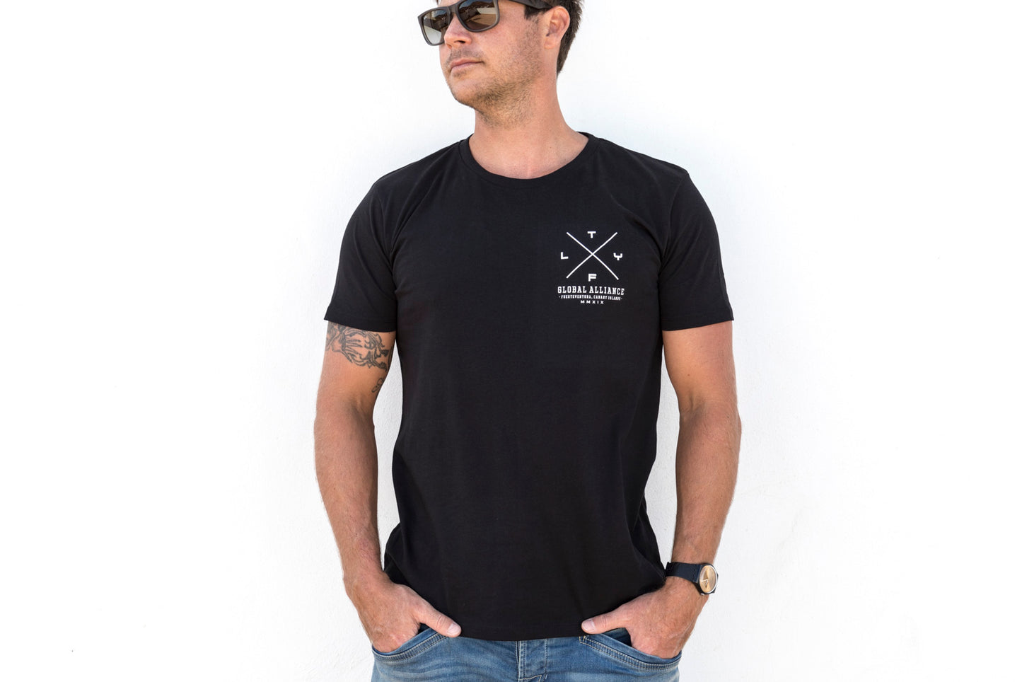 Loyal To The Foil 'X'/Hydrofoil T-Shirt - Heather Green / Black