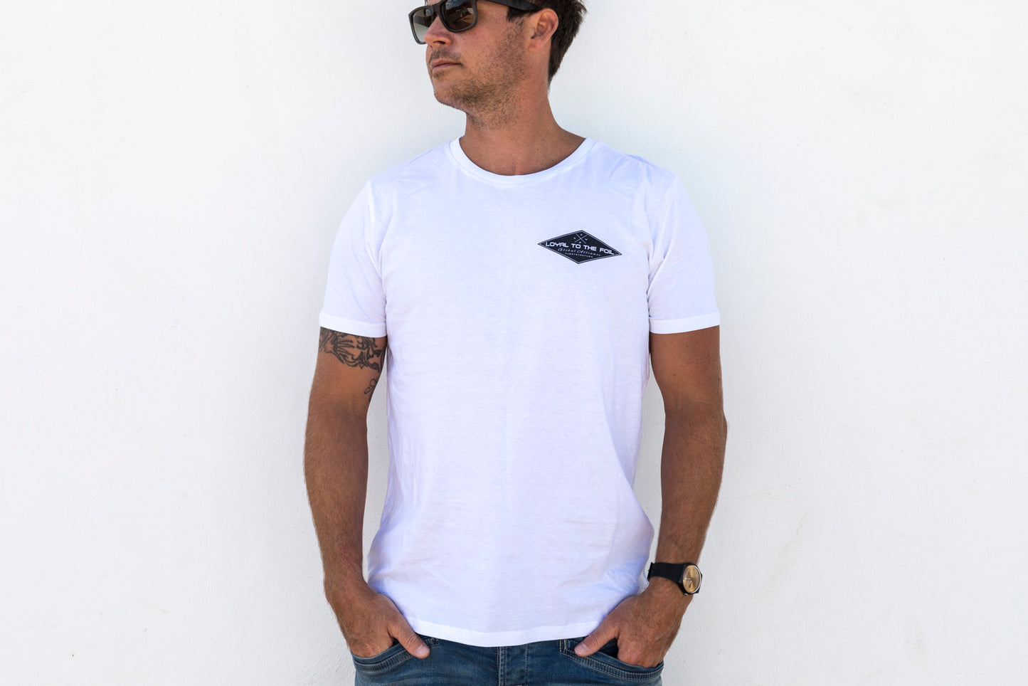 Loyal To The Foil Organic "Diamond/Script" Logo T-Shirt - White