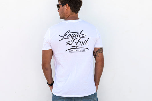 Loyal To The Foil Organic "Diamond/Script" Logo T-Shirt - White