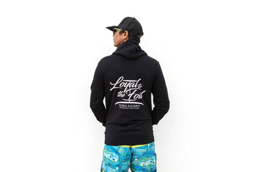 Zip Hoodie Loyal To The Foil "Script Logo" - Black - FREE MERCH INCLUDED!