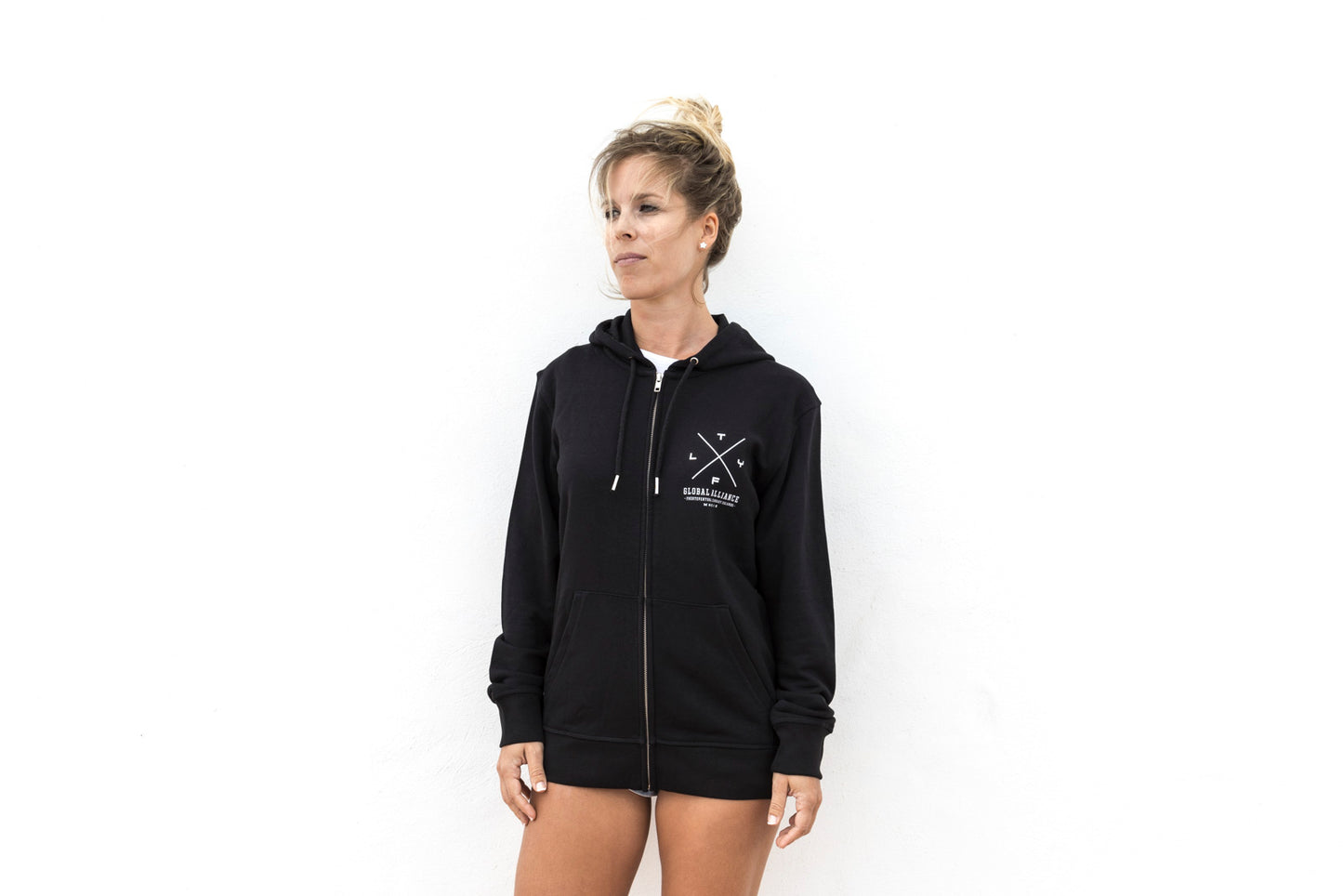 Zip Hoodie Loyal To The Foil "Script Logo" - Black - FREE MERCH INCLUDED!