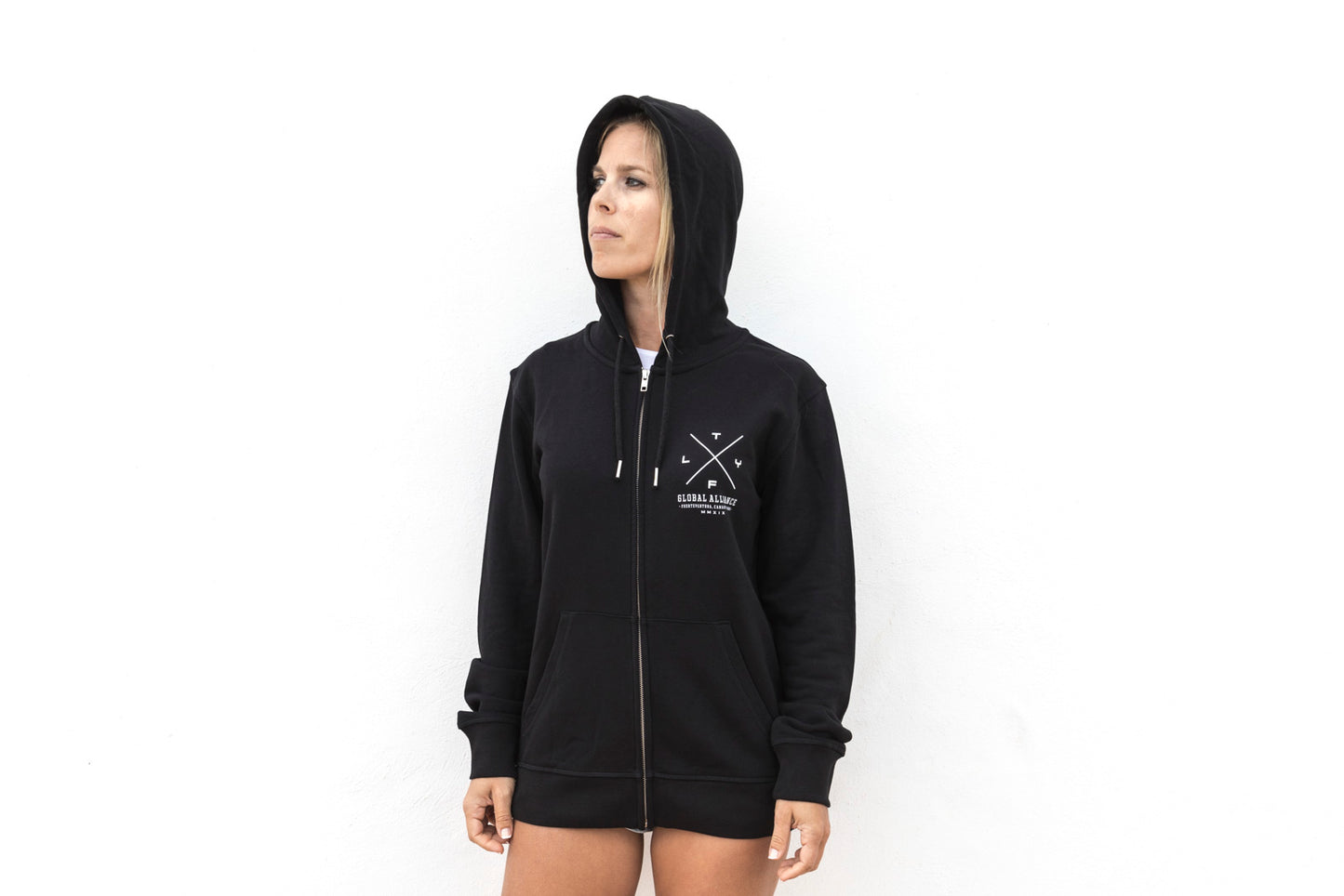 Zip Hoodie Loyal To The Foil "Script Logo" - Black - FREE MERCH INCLUDED!