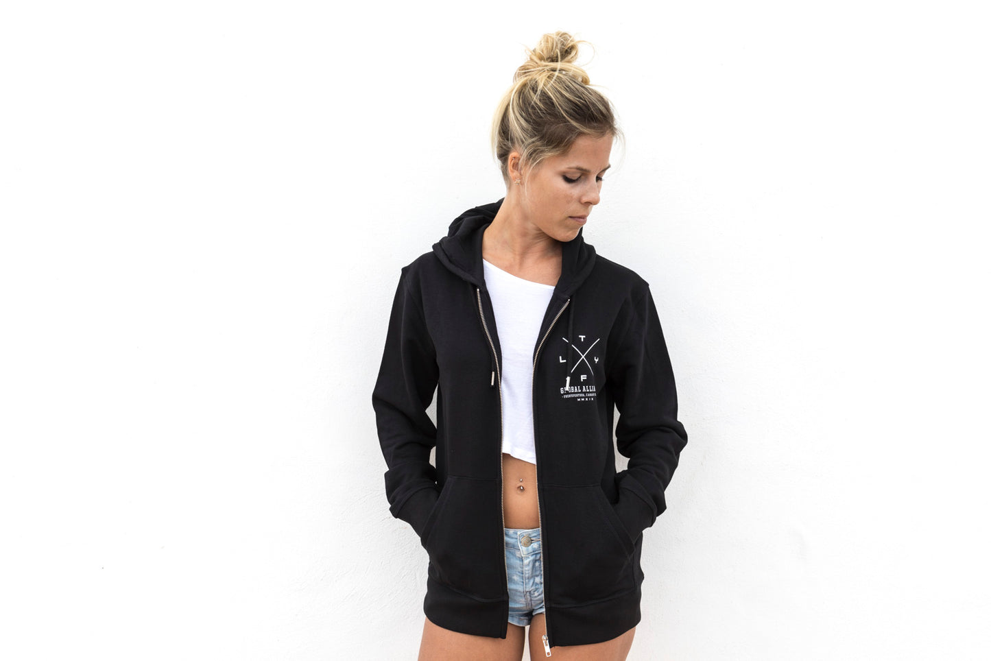 Zip Hoodie Loyal To The Foil "Script Logo" - Black - FREE MERCH INCLUDED!